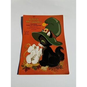 Vintage Halloween Die Cuts Blackie & Squeaky Hallmark Halloween 1970s Unpunched